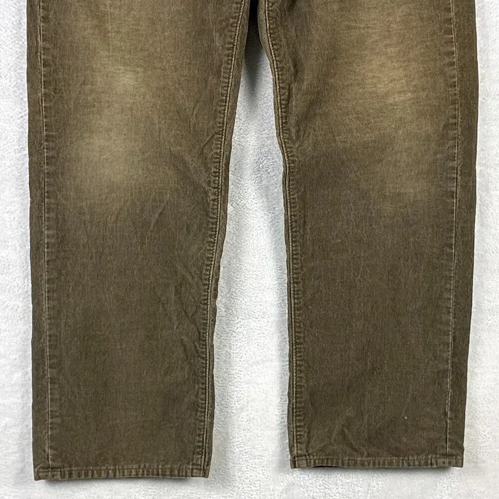 VTG J.Crew Pants Mens 34x30 (36x32) Brown Faded Corduroy Baggy Preppy Skate 90s